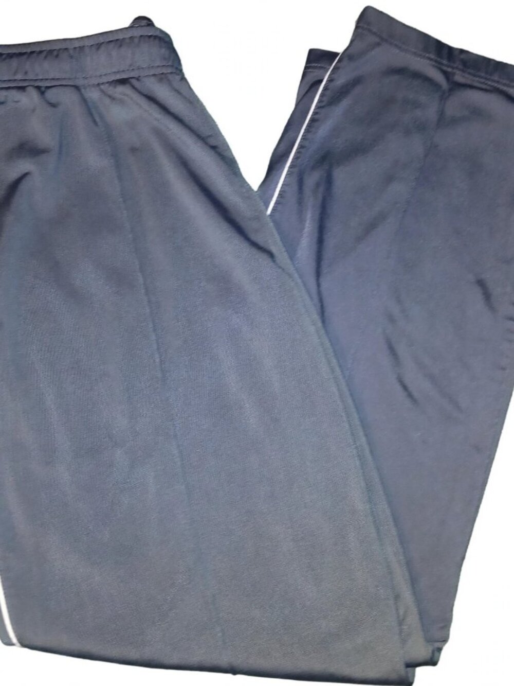 Nike Womens Track Pants Charcoal Gray White Side Piping Swoosh Size S